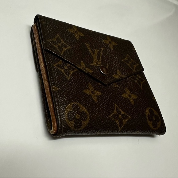 Louis Vuitton Monogram Double Snap Envelope Wallet Coin Cash Card Holder COA - Picture 4 of 8